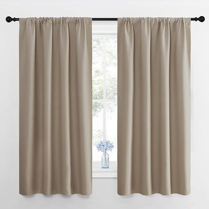 NICETOWN Kitchen Curtains, Short Blackout Drapes, Thermal Insulated Blackout by NICETOWN