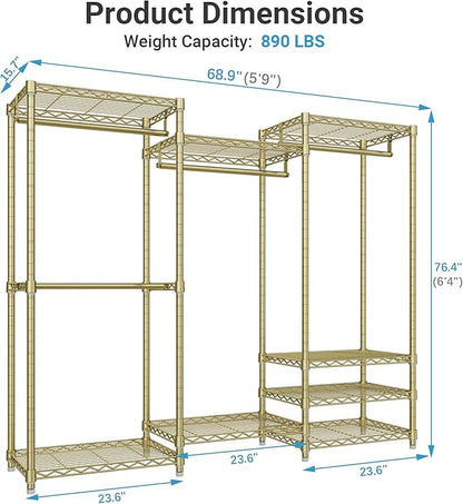 VIPEK V5 Portable Closet Wardrobe Heavy Duty Clothes Rack, Freestanding Metal - Image 5