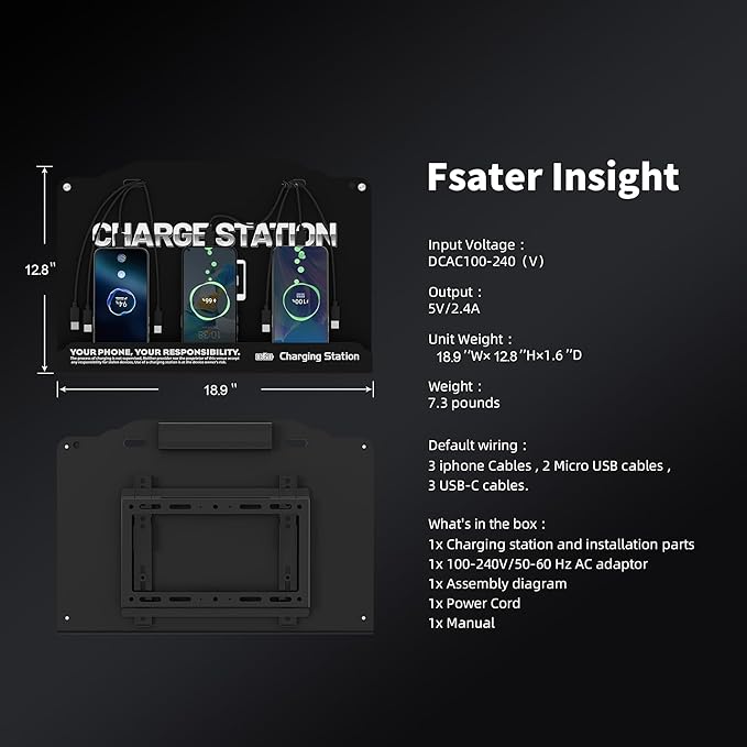 Wall Mounted 8 Port Charging Station - Image 7
