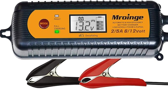 Car Battery Charger, Mroinge 5A 6V/12V Fully Automatic Smart Charger, Battery by Mroinge