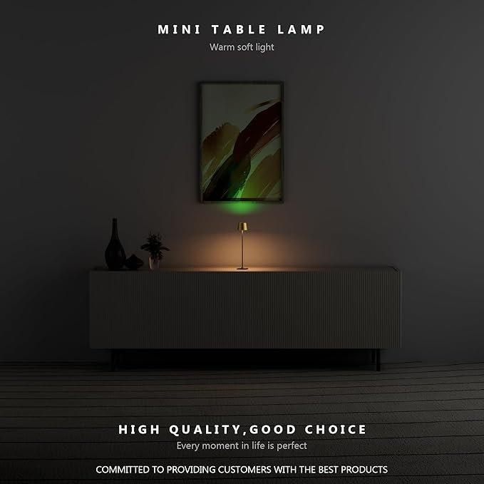 Compact Cordless Table Lamp, Rechargeable LED Night Light, Dual Light Source - Image 2