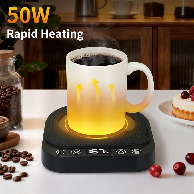 Smart Coffee Mug Warmer, 50W Fast Heating Coffee Warmer - Image 4