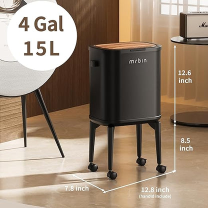 MRBIN Metal Slim Bathroom Trash Can - Image 6