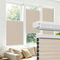Allesin Top Down Bottom Up Cordless Cellular Shades,Thermal Insulation Honeycomb Blinds for Indoor Windows,Blackout (Beige-no Drill,39"x64")