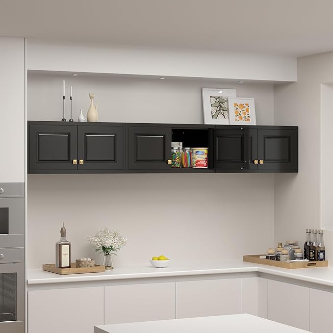 Metal Storage Cabinet with Doors, Small Kitchen Storage Cabinets, Steel - Image 2