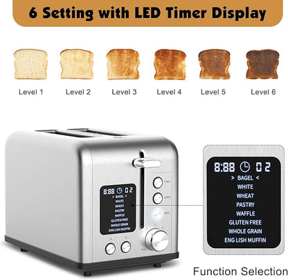 2-Slice Bagel Toaster Stainless Steel - Image 3
