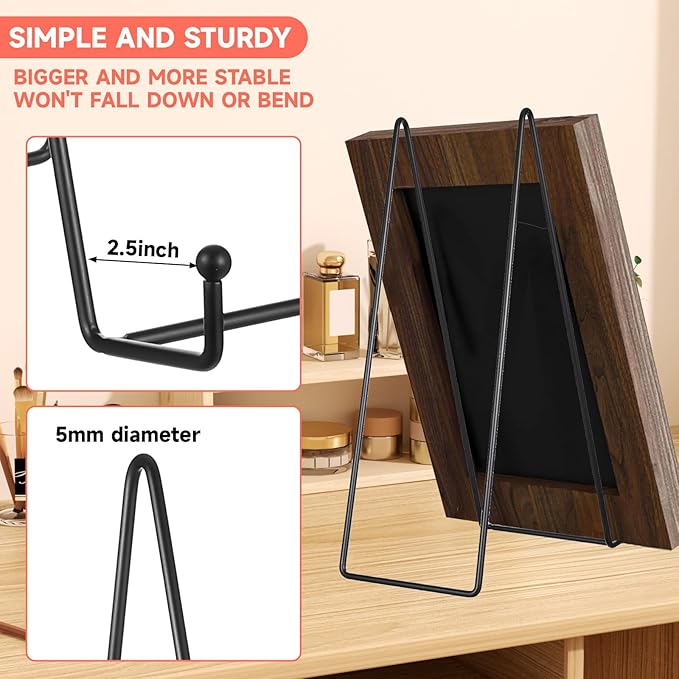 mekueeex 5 Pack 12 Inch Black Picture Stands Plate Stands - Image 3