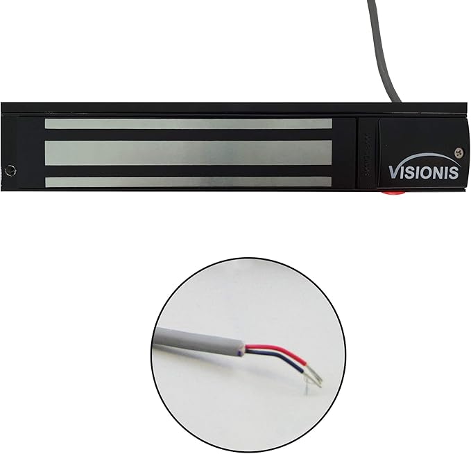 Visionis VS-VISML600LED-BL Indoor 600lbs Black Electromagnetic Lock - Image 4