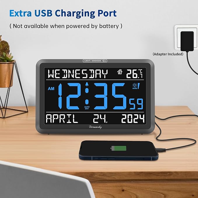 DreamSky Large Digital Clock - Image 5