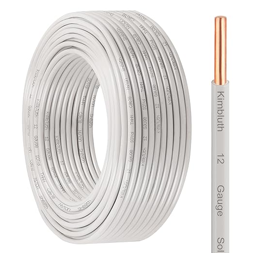 THHN Wire 12 Gauge 75 FT OFC Electrical Wire, 12 AWG Solid Copper Wire Rated up by SimpleandPractical