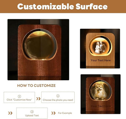 GigaGlow Personalized 3D Crystal Photo Night Light - Image 2
