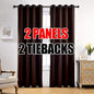 MIUCO Room Darkening Soild Grommet Window Blackout Curtains Two Panels by MIUCO