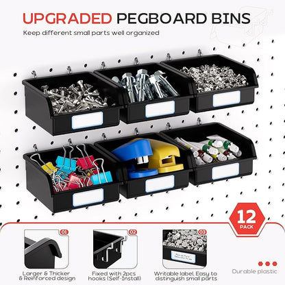 278PCS Upgraded Pegboard Hooks Assortment, Peg Board Organizer Accessories - Image 2