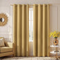 KOUFALL 90 Inch Long Gold Grommet Curtains by KOUFALL