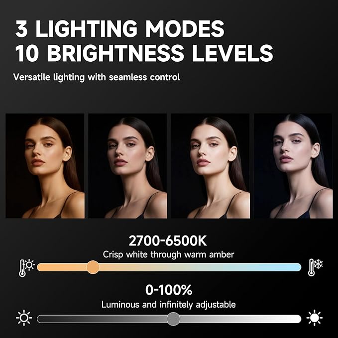 Ring Light Tripod for iPhone, Professional LED Ringlight for Video Recording - Image 2