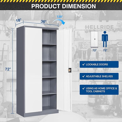 Metal Storage Cabinet-72” Tall Steel File Cabinets - Image 3