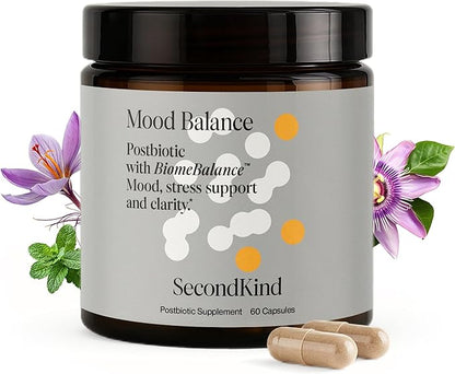 SecondKind Mood Balance – Saffron & Postbiotic Supplement by SecondKind