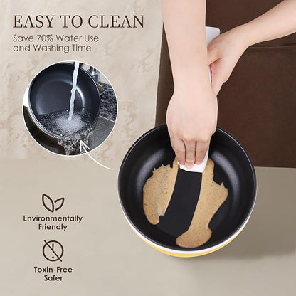 Audecook Hot Pot Electric, 1.7L Mini Electric Skillet Portable Nonstick Sauté - Image 5