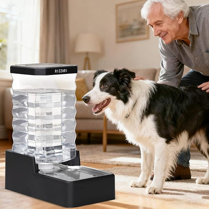 RIZZARI Stainless Steel Pet Water Dispenser: 10L Large Gravity Waterer - Image 6