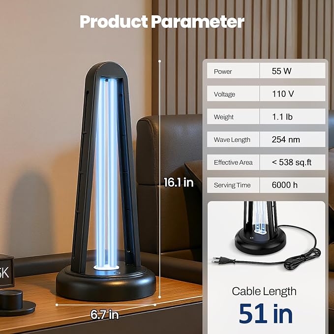 UV Light Sanitizer, 55W Classic Ultraviolet Sanitizer, Ultraviolet Light - Image 4