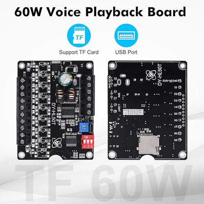 1 Pc 60W Voice Playback Module Support TF Card, PEMENOL DC 9-24V Sound Module - Image 3