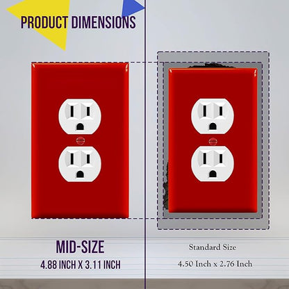 ENERLITES Duplex Receptacle Outlet Wall Plate, Electrical Outlet Cover - Image 2