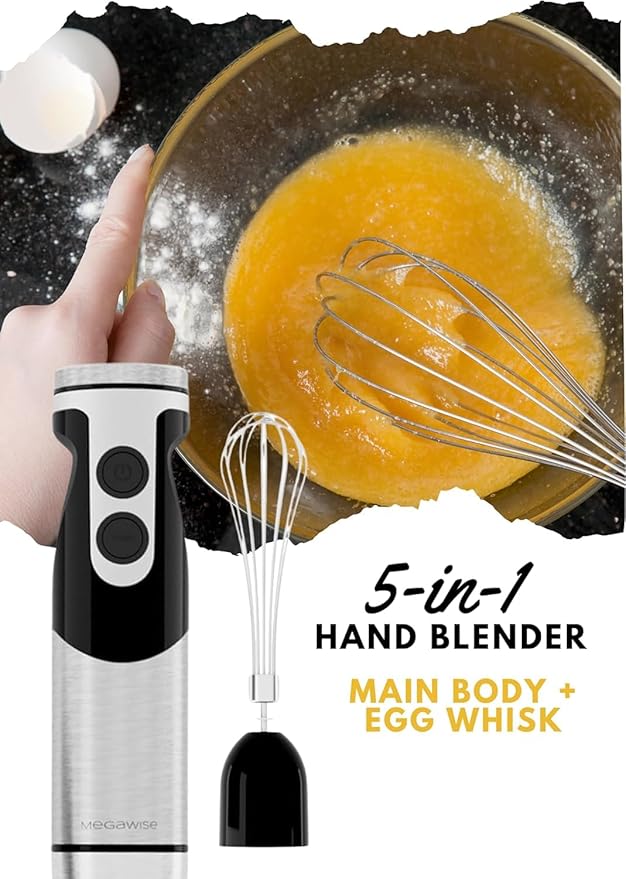 MegaWise Pro Titanium Reinforced 5-in-1 Immersion Hand Blender, Powerful 400W - Image 7
