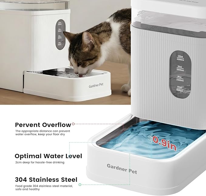 Gardner Pet 1.7 Gallon Automatic Dog Water Bowl Dispenser 6.5L Gravity Water - Image 3