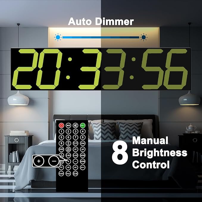 CHKOSDA Digital Wall Clock, Oversize Digital Clock - Image 3