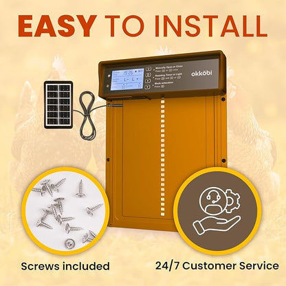 Okkobi Automatic Chicken Coop Door Solar Powered - Image 6