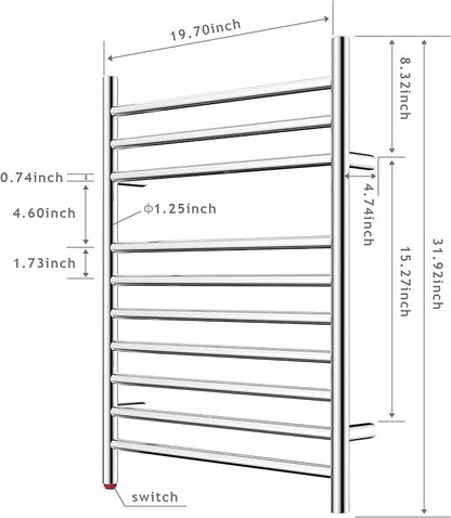 HEATGENE Towel Warmer, Compact Electric Towel Warmer - Image 5