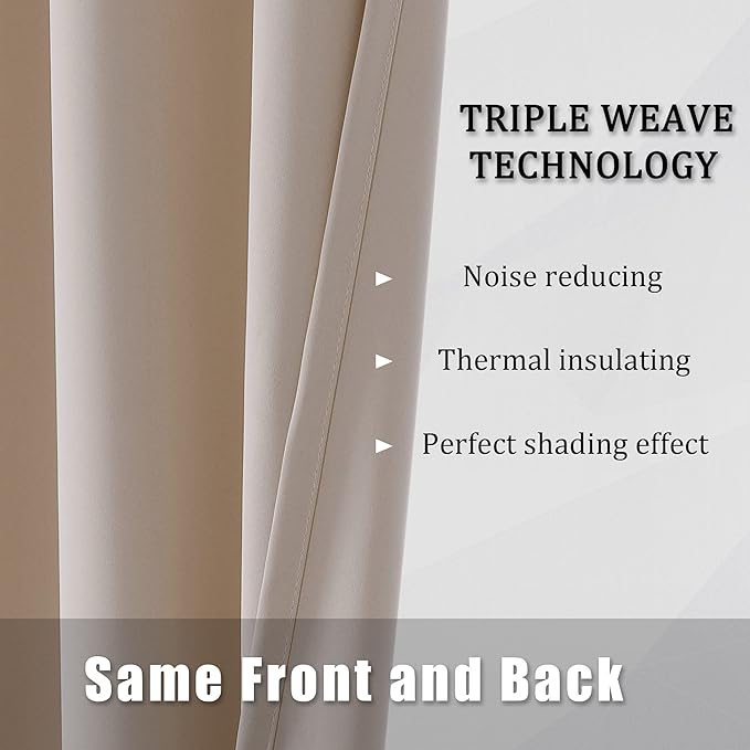 DUALIFE Light Coffee Color Curtains - Image 5