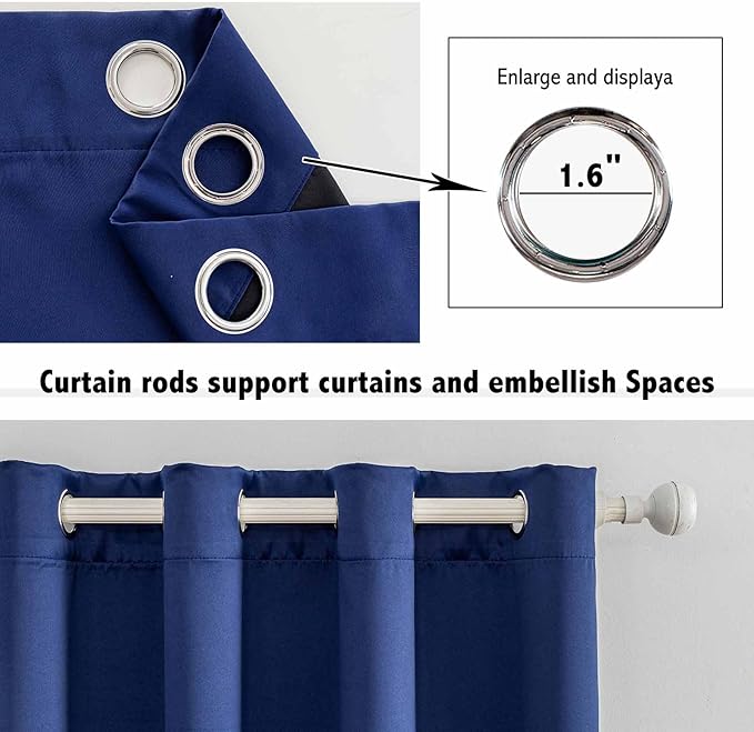 Anytime 100% Blackout Curtain 2 Panels Set, Thermal Insulated Window Drapes - Image 4