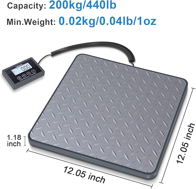THINKSCALE Shipping Scale, 440 lbs/1 oz Highly Accurate Postal Scale - Image 2