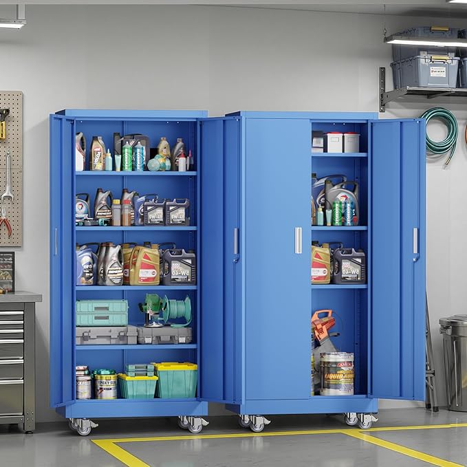 VINGLI Rolling Metal Storage Cabinet - Image 2