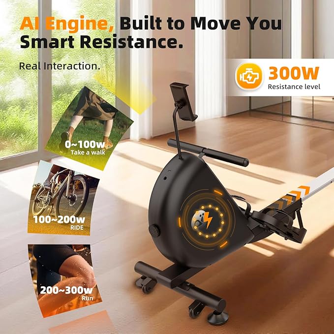 Rowing Machine for Home, Foldable Magnetic Rower - Image 4