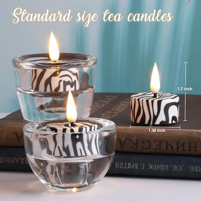 Eywamage Zebras Animal Pattern Flameless Tealights - Image 2