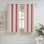 DUALIFE Pink Curtains 45 Inch Length by DUALIFE
