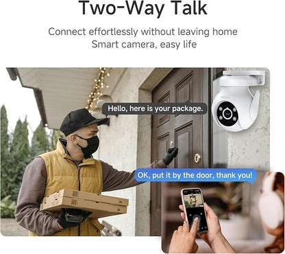 Noorio 2K Security Camera Outdoor 360° Pan/Tilt, Two Way Talk Wired Outdoor - Image 7