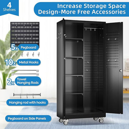71" H Broom Closet Storage Cabinet - Image 4