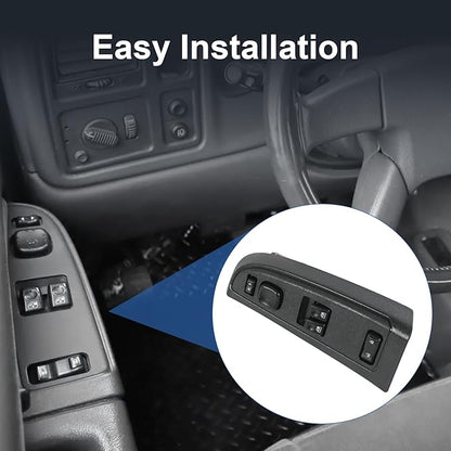 DICMIC Front Driver Side Master Power Window Switch and Door Lock & Black Bezel - Image 7
