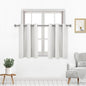 DWCN Ivory Short Curtains for Small Window, Room Darkening Curtains for Bedroom by DWCN