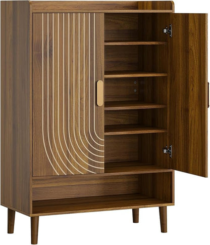Smuxee Walnut Shoe Cabinet - Image 9