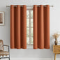 DUALIFE Rust Orange Blackout Short Curtains by DUALIFE