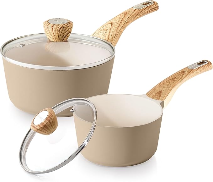 SENSARTE 1.5 & 2.5 Quart Ceramic Sauce Pan Sets by SENSARTE