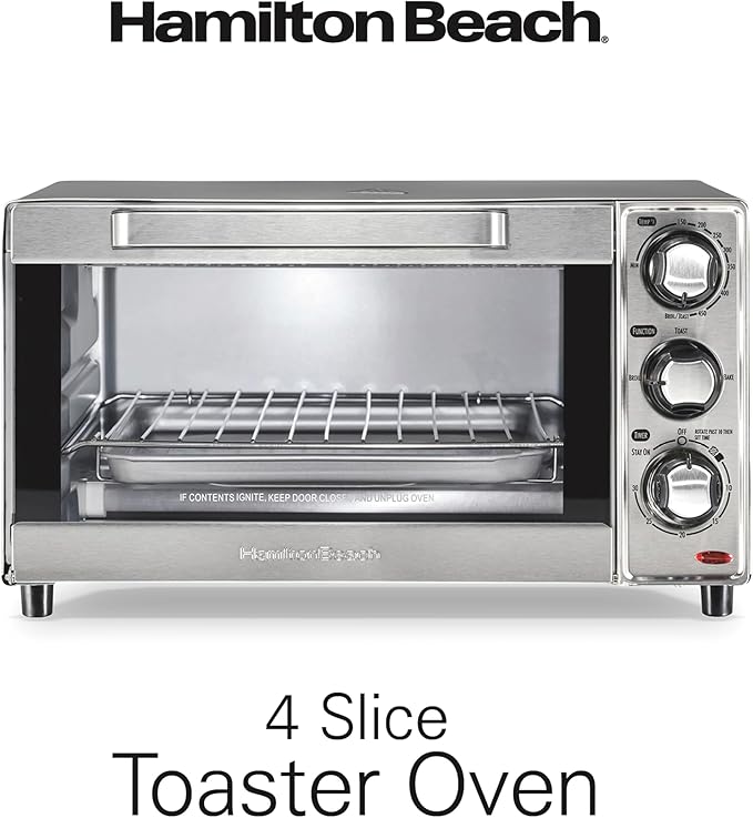 Hamilton Beach Countertop Toaster Oven & Pizza Maker Large 4-Slice Capacity - Image 8