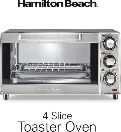 Hamilton Beach Countertop Toaster Oven & Pizza Maker Large 4-Slice Capacity - Image 8