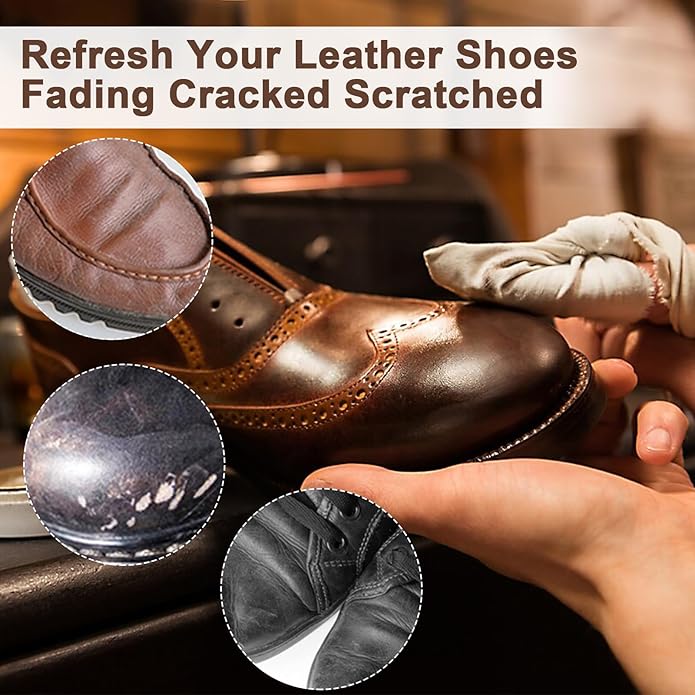 15Pcs Shoe Care Kit with Men & Women, Shoe Polish Brush Black Brown Neutral - Image 4
