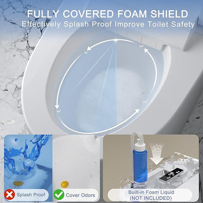 Luxury Smart Toilet with Foam Shield Auto-Open/Close Lid, One Piece Bidet - Image 3