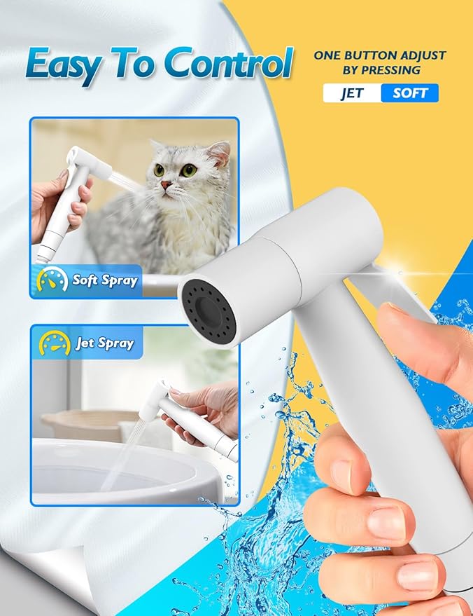Matte White Handheld Bidet Sprayer - Image 6
